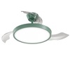 Immagine aggiuntiva di Ventilatore design 3 pale scomparsa verde petrolio opaco a soffitto  43251
