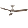 Ventilatore soffitto acciaio estate inverno pale color legno noce scuro  43246
