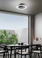 Lampadario con pale moderno nero opaco luce LED 41939 LUCI MODERNE