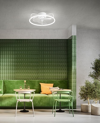Ventilatore soffitto plafoniera a led integrato con telecomando  41934