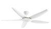 Particolare di Ventilatore soffitto senza luce 5 pale bianco opaco grande 142cn  43252
