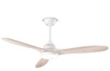 Immagine aggiuntiva di Ventilatore da soffitto con luce tre pale legno sbiancato estate inverno  432