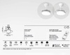 Misure Lampadario a LED ventilatore da soffitto silenzioso 4 pale a scomparsa trasparenti