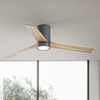 Ventilatore soffitto con luce e telecomando 3 pale reversibile legno sbiancato  43242