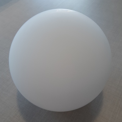 Vetro ricambio sfera bianco latte chiusa 20 cm diametro imbocco 10cm 39292 RICAMBI