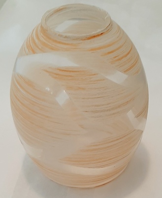 Vetro ricambio decoro ambra con righe trasparenti 39397 RICAMBI