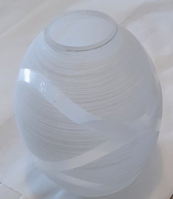 Vetro ricambio serigrafato bianco con righe 39398 RICAMBI