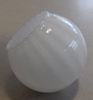 Vetro sfera bianco latte 8cm