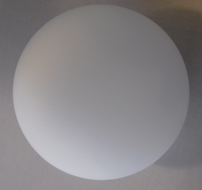 Boccia di ricambio in vetro bianco satinato diametro 23cm imbocco da 9cm 38661 RICAMBI
