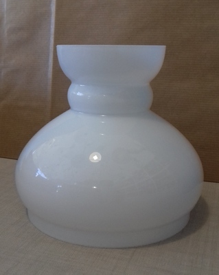 Vetro a campana bianco lucido chinch&egrave; base 12cm 38620 LUCI E COLORI