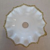 Dettaglio Vetro ricambio ondulato decoro ambra diametro 28cm imbocco 6cm attacco griffa