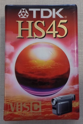 Videocassetta per telecamera VHS-C 45 minuti SN00139 TDK