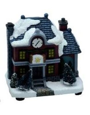 Giostra senza movimento con casetta e luci 9x9cm 38441 NATALE LUCI E COLORI