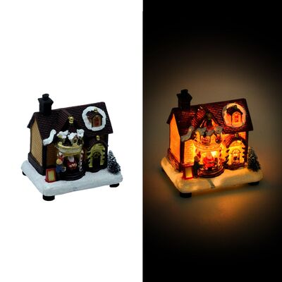 Giostrina luminosa casetta con Babbo Natale  38455