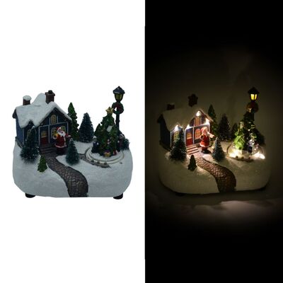 Paesaggio con Babbo Natale e casetta colorata 18,5x13,5  38438