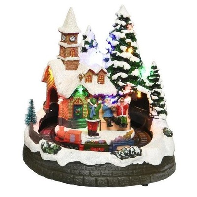 Paesaggio di Natale animato con trenino 42564 NATALE LUCI E COLORI