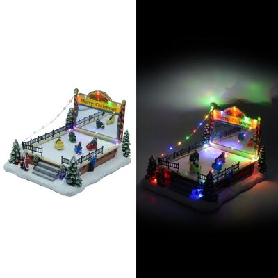 Giostra di Natale con pista e macchinine sul ghiaccio luci 28x18,5  38430